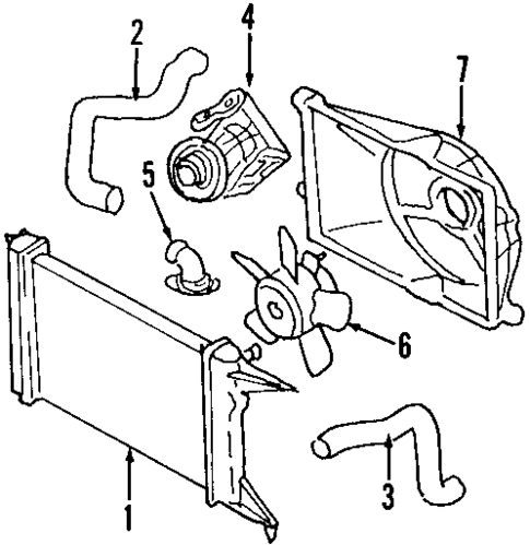 Radiator & Components for 1998 Cadillac Catera #1