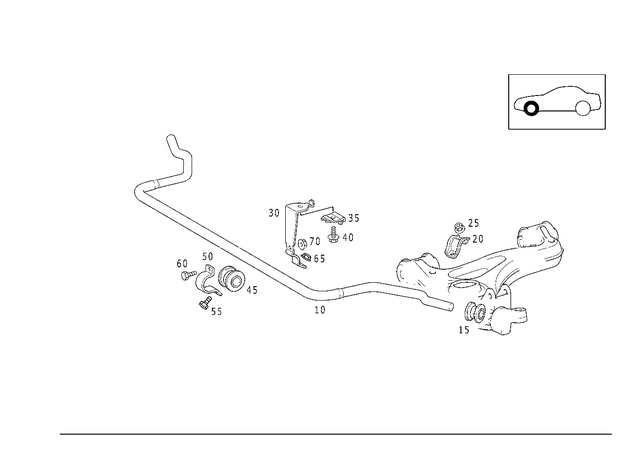 1243234485 - Springs, Suspension and Hydraulics: Rubber Bushing for Mercedes-Benz: 200, 200D, SLK230, SLK320 Image image