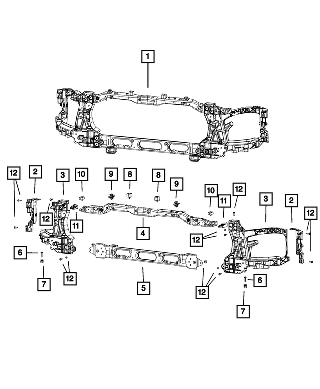 68224855AA - Cooling: Radiator Closure Panel for Mopar Image image