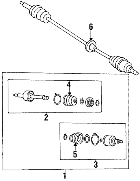 Axle Shaft & Joints for 1994 Kia Sephia #0