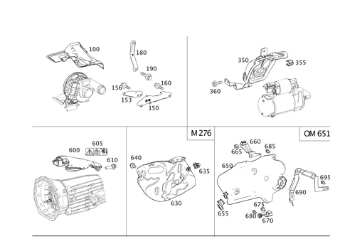 Shielding and Damping to Engine, Transmission, Front Axle Differential for 2013 Mercedes-Benz E400 #0