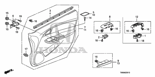 Front Door Lining for 2011 Honda Insight #0