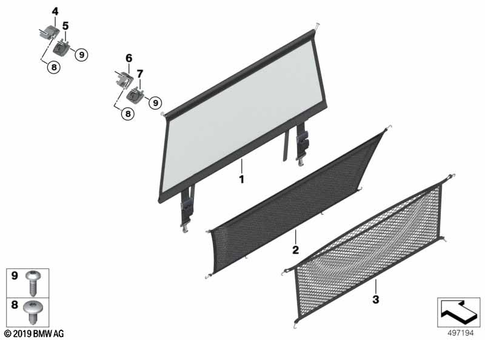Partition Net / Sight Guard, Cargo Area for 2021 BMW X6 40i #0