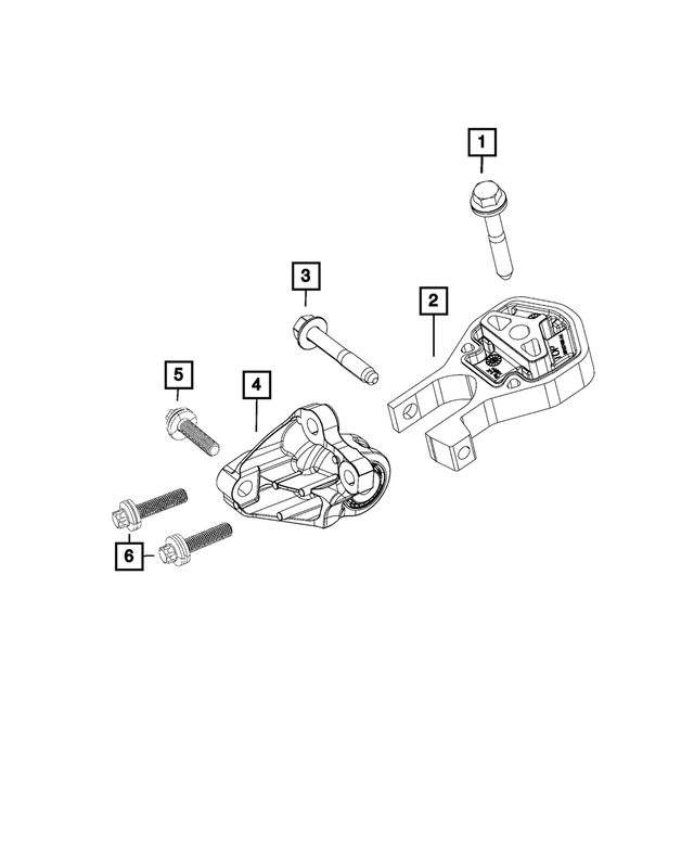 6510664AA - 3.6L Gas; Engine: Hex Flange Head Screw And Washer, Mounting for Mopar Image
