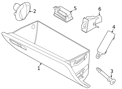 Glove Box for 2021 Hyundai Palisade #0
