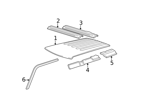 Roof & Components for 2002 Oldsmobile Bravada #1