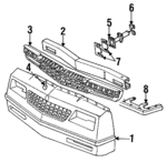 16502362 - Body: Bumper Cover for Chevrolet: Monte Carlo Image