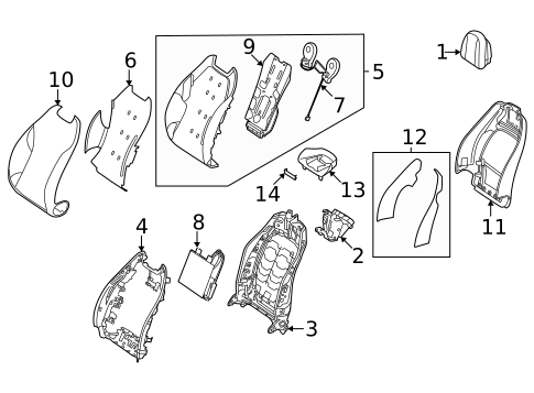 Driver Seat Components for 2025 Mercedes-Benz EQS 580 SUV #2