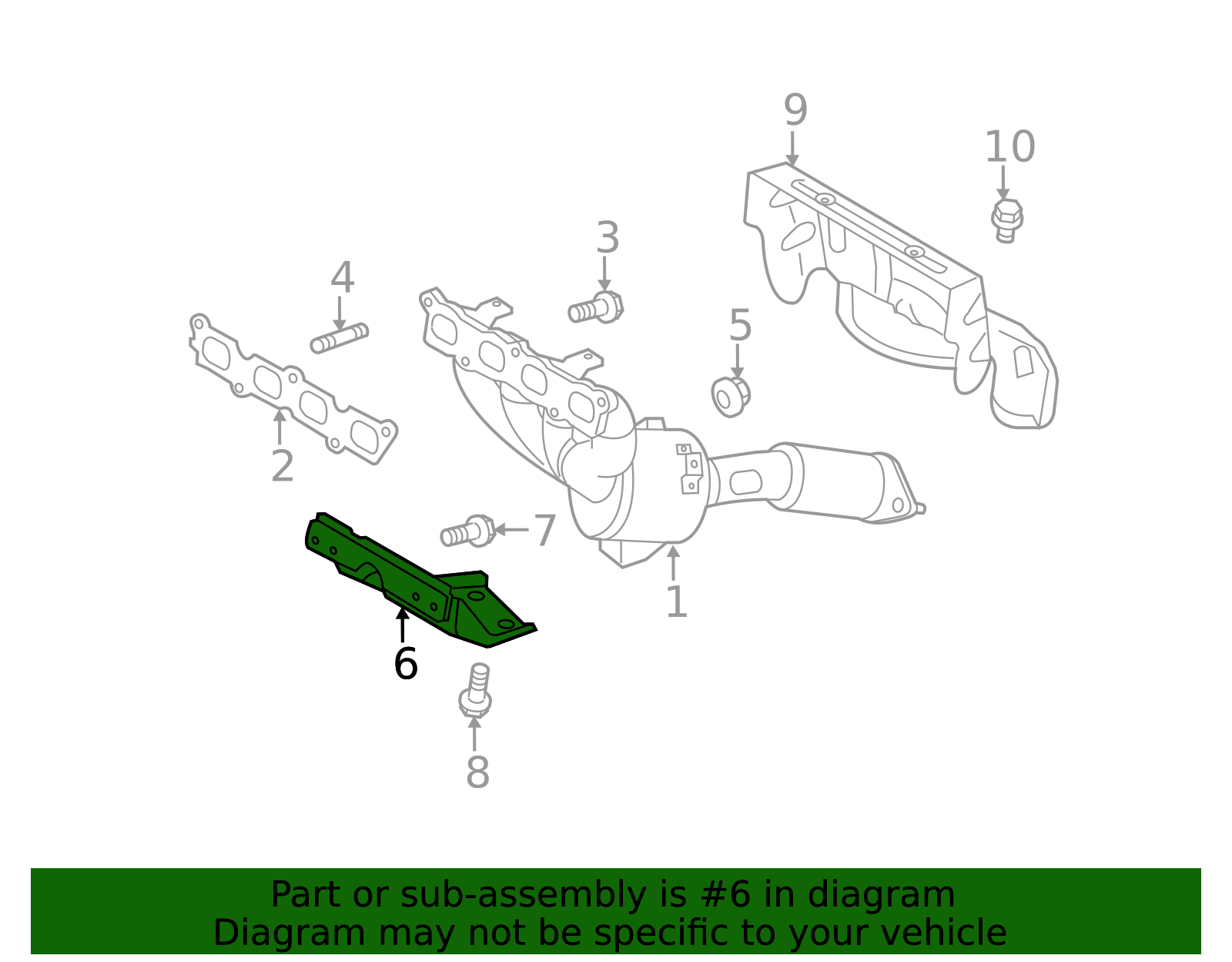 2011-2019 Ford Fiesta Catalytic Converter Bracket 9V2Z-5K291-A | Ford ...