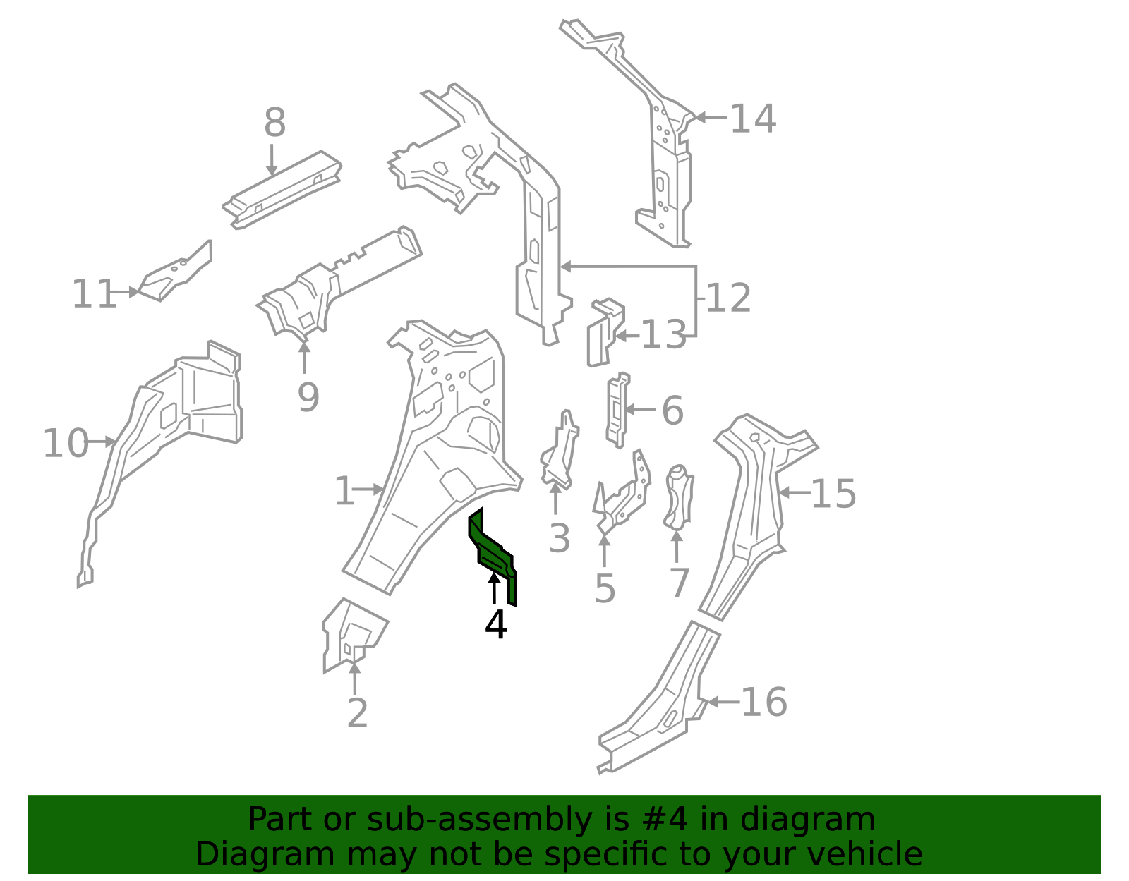 2018-2022 Ford EcoSport | Lower Extension | CN1Z-7441054-A | Walls ...