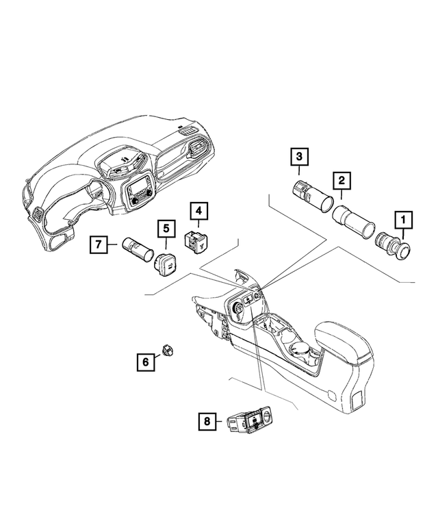 68256595AA - Electrical: Power Outlet Cap for Mopar Image