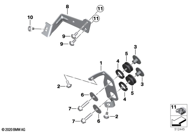 46639898557 - : Bracket for BMW-Motorrad Image