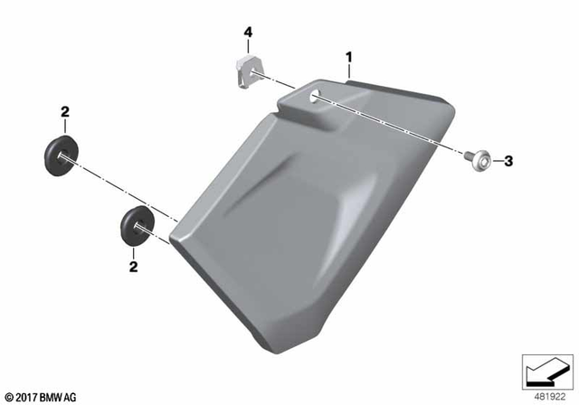 46638560423 - : Frame Trim Left for BMW-Motorrad Image