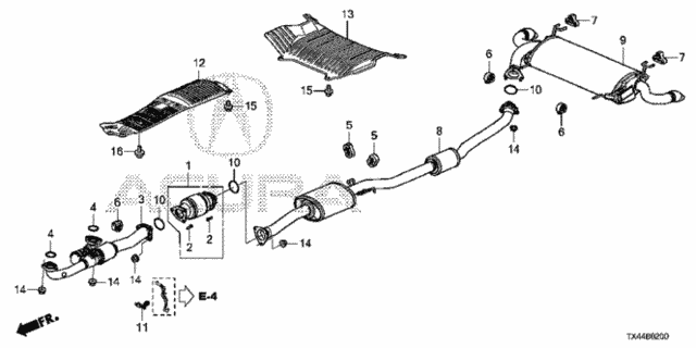 Exhaust Pipe - Muffler for 2015 Acura RDX #0