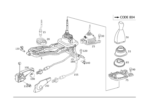 Floor Shift, Mechanical Six-Gear Transmission for 2001 Mercedes-Benz C240 #0