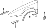 1638994 - Body: Filler Mount Plate for Buick: Reatta Image