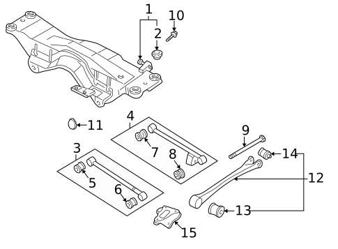 Rear Suspension for 1994 Subaru Impreza #1