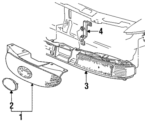 Grille & Components for 1996 Ford Contour #0