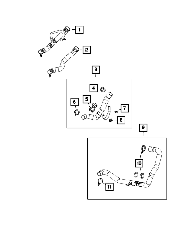 68502662AA - : Radiator Outlet Hose for Mopar Image