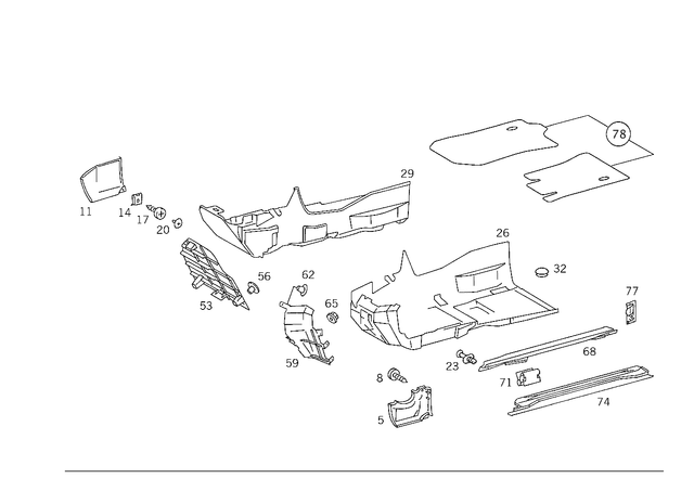 1296800180 - Panelling: Trim for Mercedes-Benz: 300SL, 500SL, 600SL, SL320 Image image
