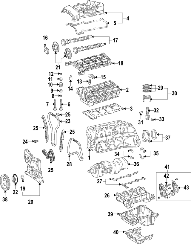 2710104205 - Engine: Cylinder Block for Mercedes-Benz Image