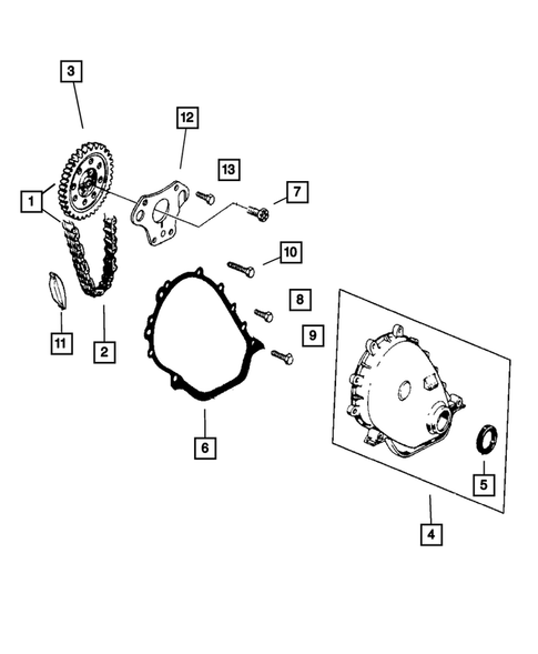 Timing Belt and Cover for 2005 Jeep Wrangler #0