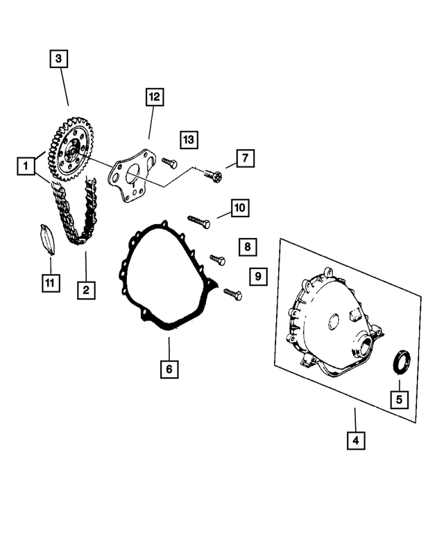 5189875AA - Engine 4.0L Six Cylinder: Timing Chain Package for Mopar Image