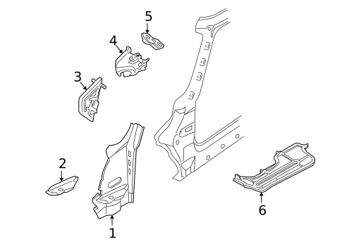 Hinge Pillar for 2008 Mini Cooper #0