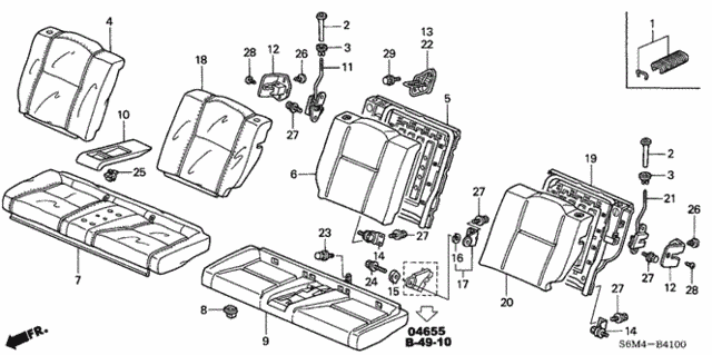 Rear Seat for 2005 Acura RSX #0