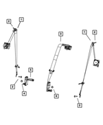 1VJ471X9AC - Restraints: 2nd Rear Center Seat Belt for Mopar Image