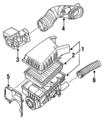 191129607AF - Engine: Air Inlet Assembly for Volkswagen Image