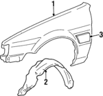 94844073 - Body: Fender for Chevrolet: Nova Image