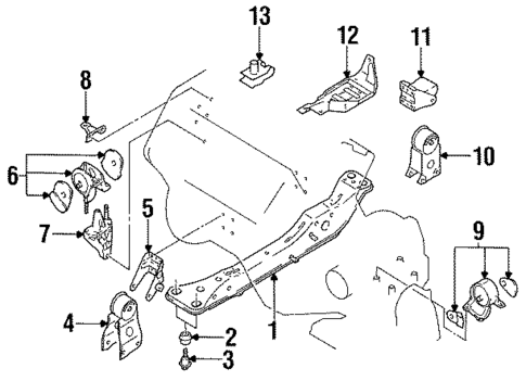 Engine & Trans Mounting for 1996 Nissan Maxima #0