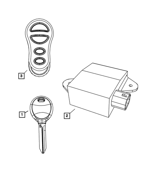 Keys, Modules and Engine Controllers for 2009 Dodge Viper #2
