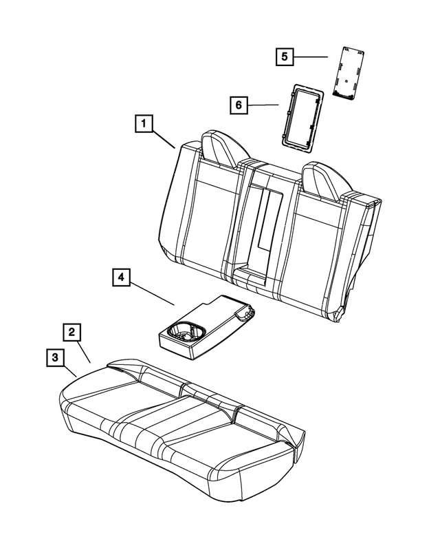1US48HL1AA - Interior Trim: Armrest Base for Mopar Image