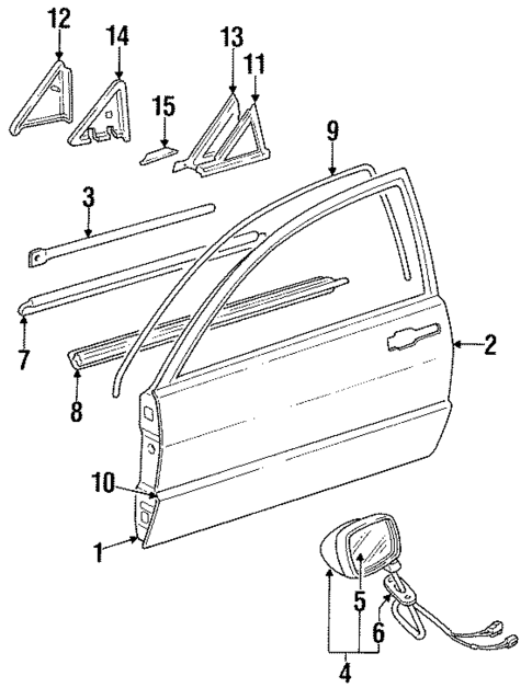 Door & Components for 1993 Volkswagen Corrado #0