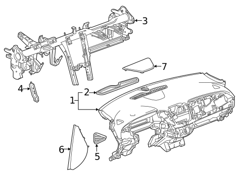Instrument Panel for 2021 Chevrolet Malibu #0
