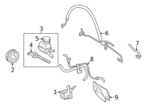 Pump & Hoses for 2001 Toyota Corolla #0