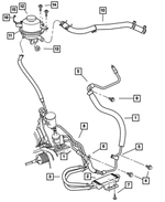 4766033AF - Steering: Power Steering Pressure Line for Chrysler: Town &amp; Country | Dodge: Caravan, Grand Caravan Image