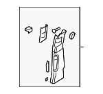 4L0867239K25M - Body: Center Pillar Trim for Audi Image