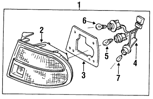 34906MG9771 - : Tail Light Bulb for Honda Image