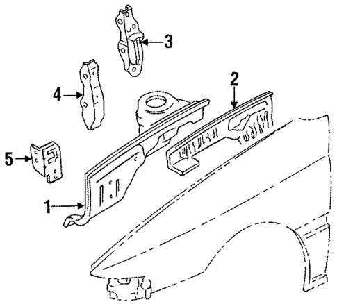 Structural Components & Rails for 1993 Ford Escort #0