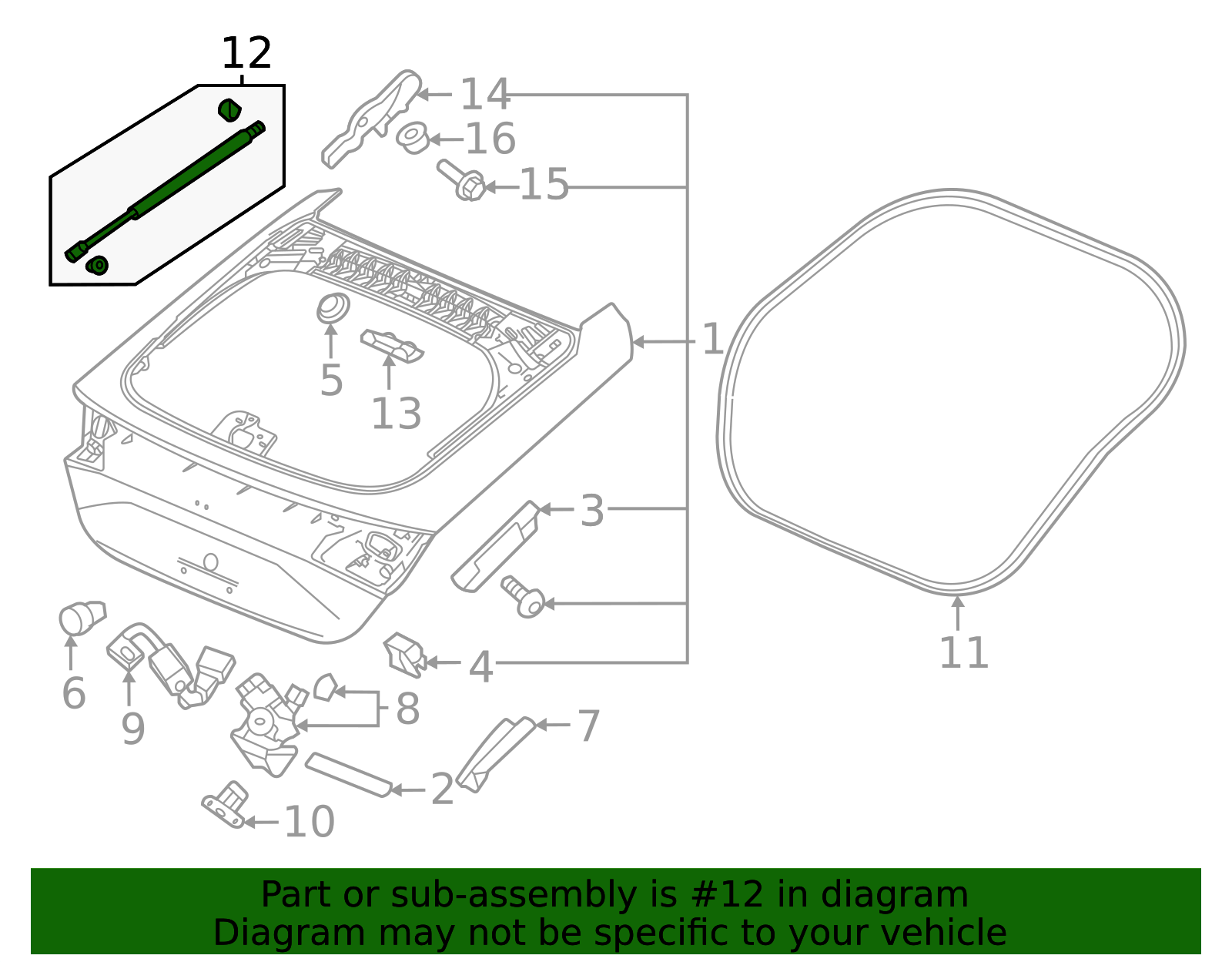 2022-2025 Honda Civic Lift Cylinder 74870-T47-305 | OEM Parts Online