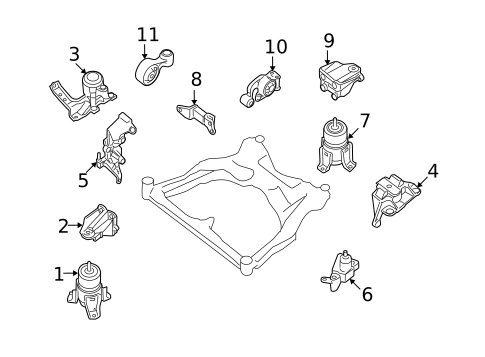 Engine & Trans Mounting for 2012 Nissan Altima | Parts Nissan Of