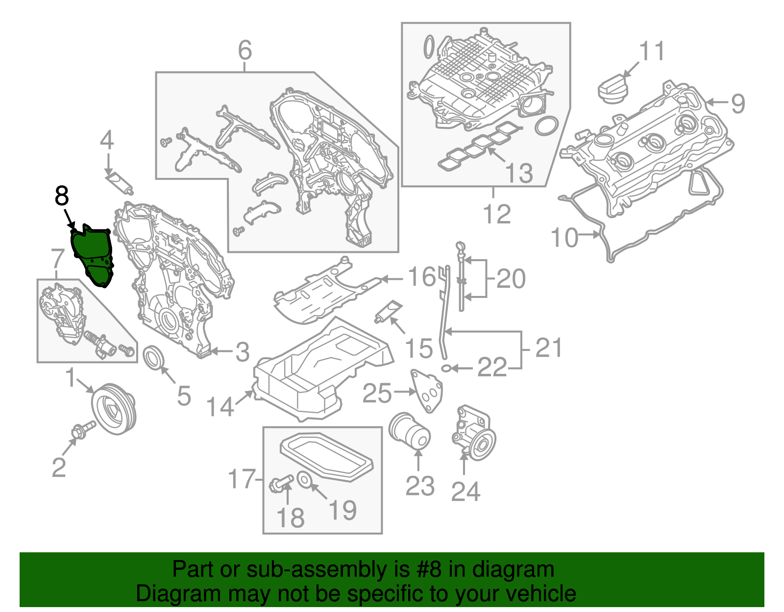 2015-2019 Infiniti Cover Gasket 23797-9N00B | OEM Parts Online