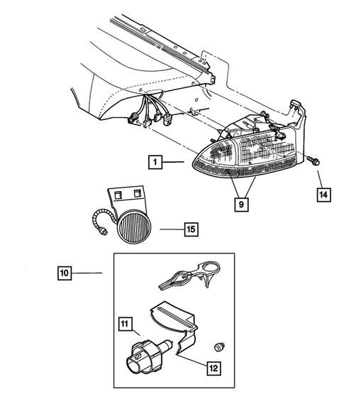 Lamps - Front, Rear and Courtesy for 2002 Dodge Dakota #0