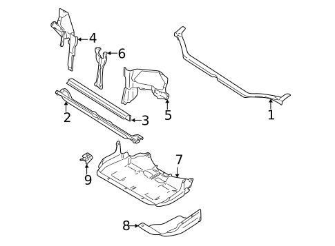 Radiator Support for 2003 Subaru Legacy #0