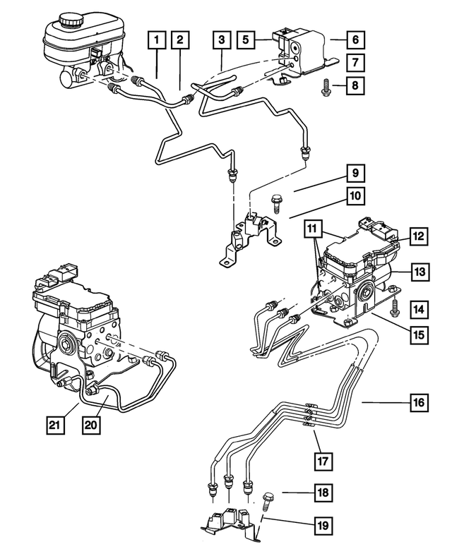 52010254AB - Service Brakes: Brake Tube for Mopar Image
