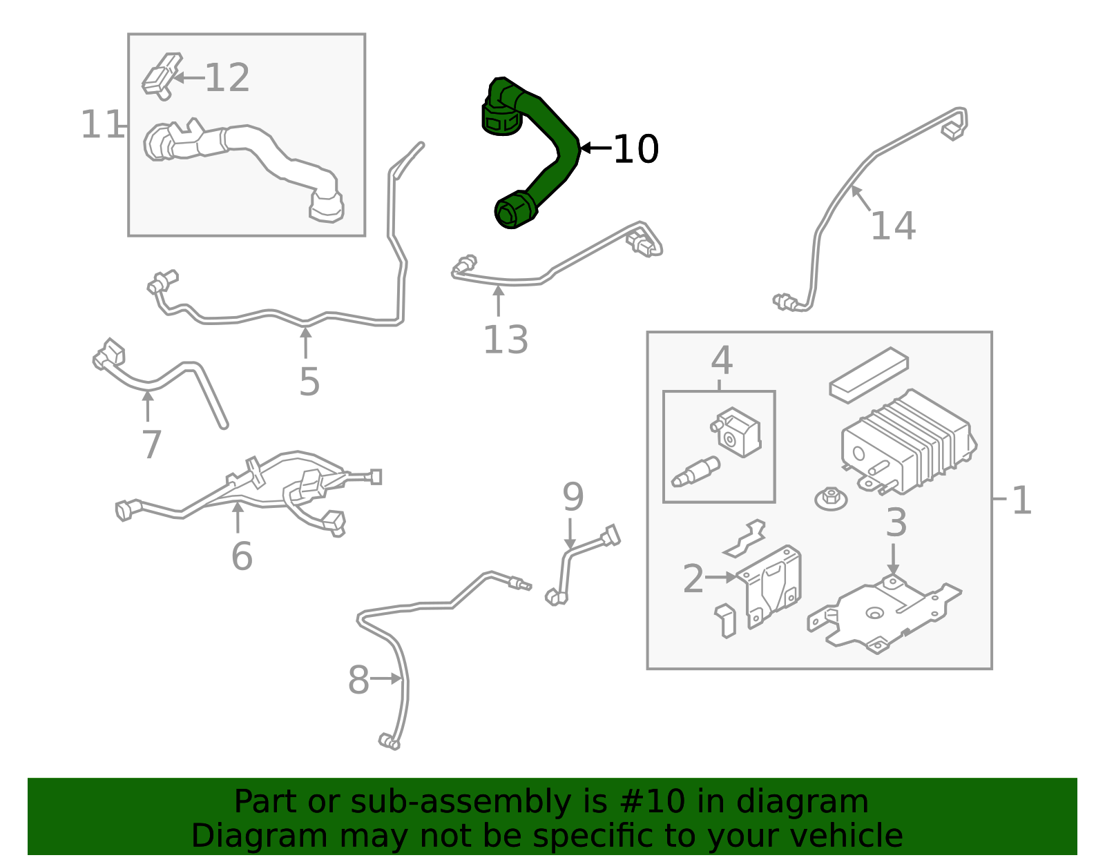 CM5Z-6A664-D - PCV Valve Hose Ford Parts Direct