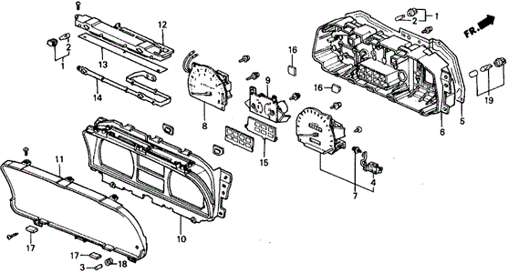 Meter Components (Denso) for 1988 Honda Civic #0